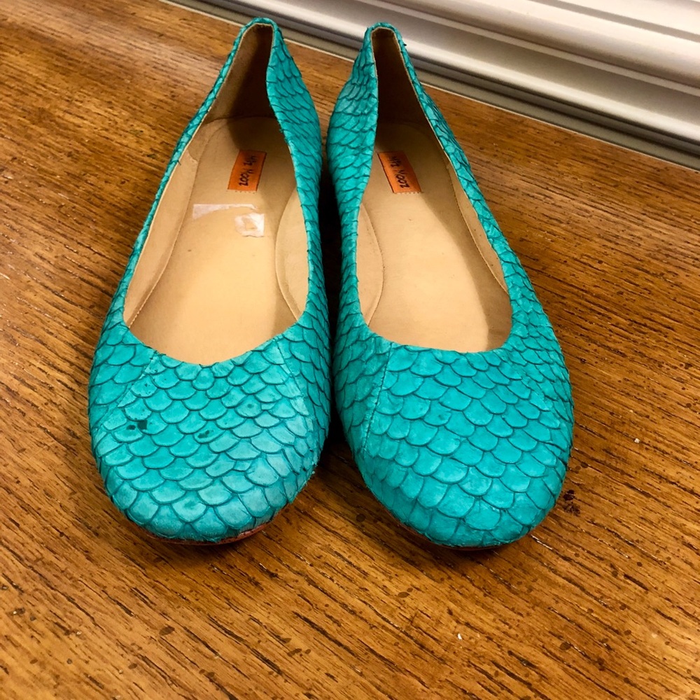 Mix Mooz turquoise flats